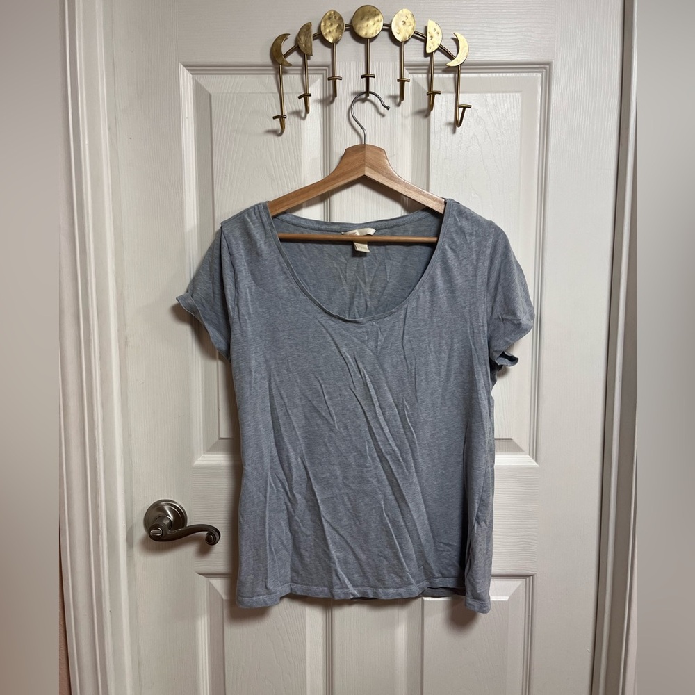 H&M Light light blue/grey heathered  Short Sleeve Tee